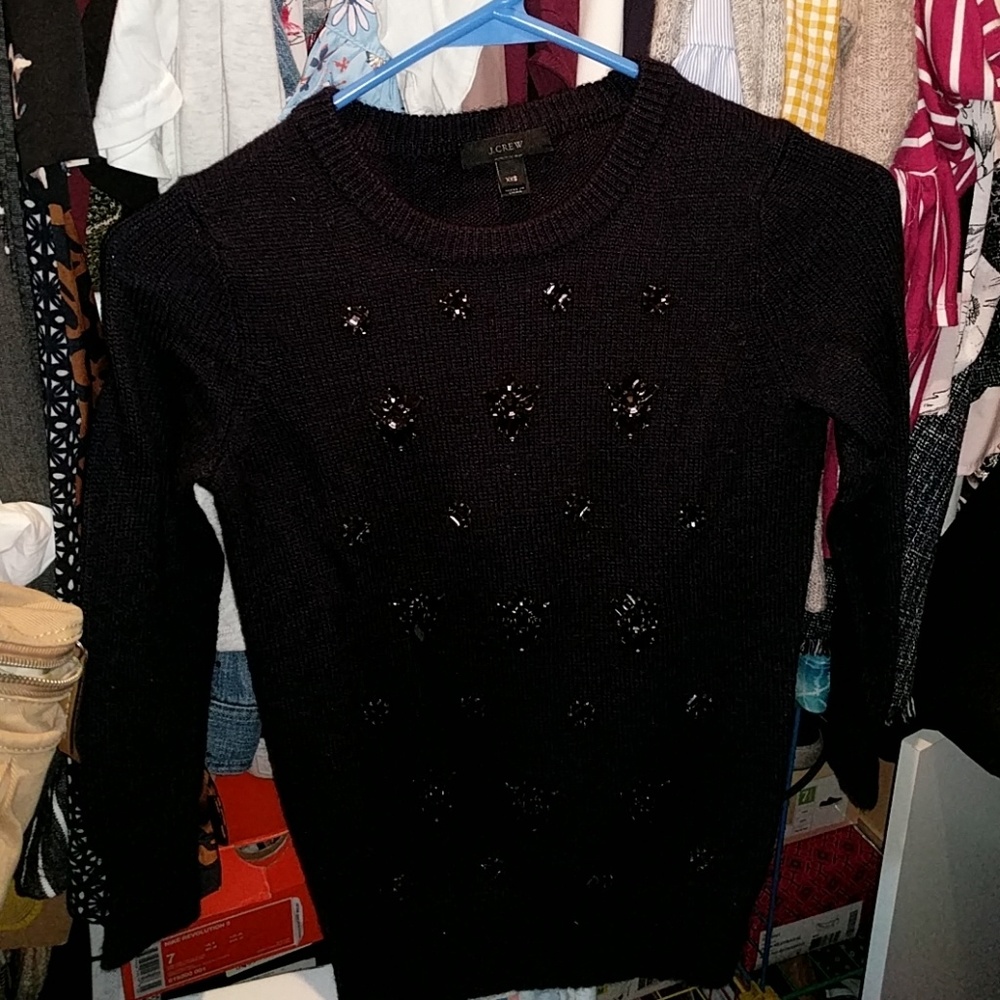 J.crew jeweled sweater shirt